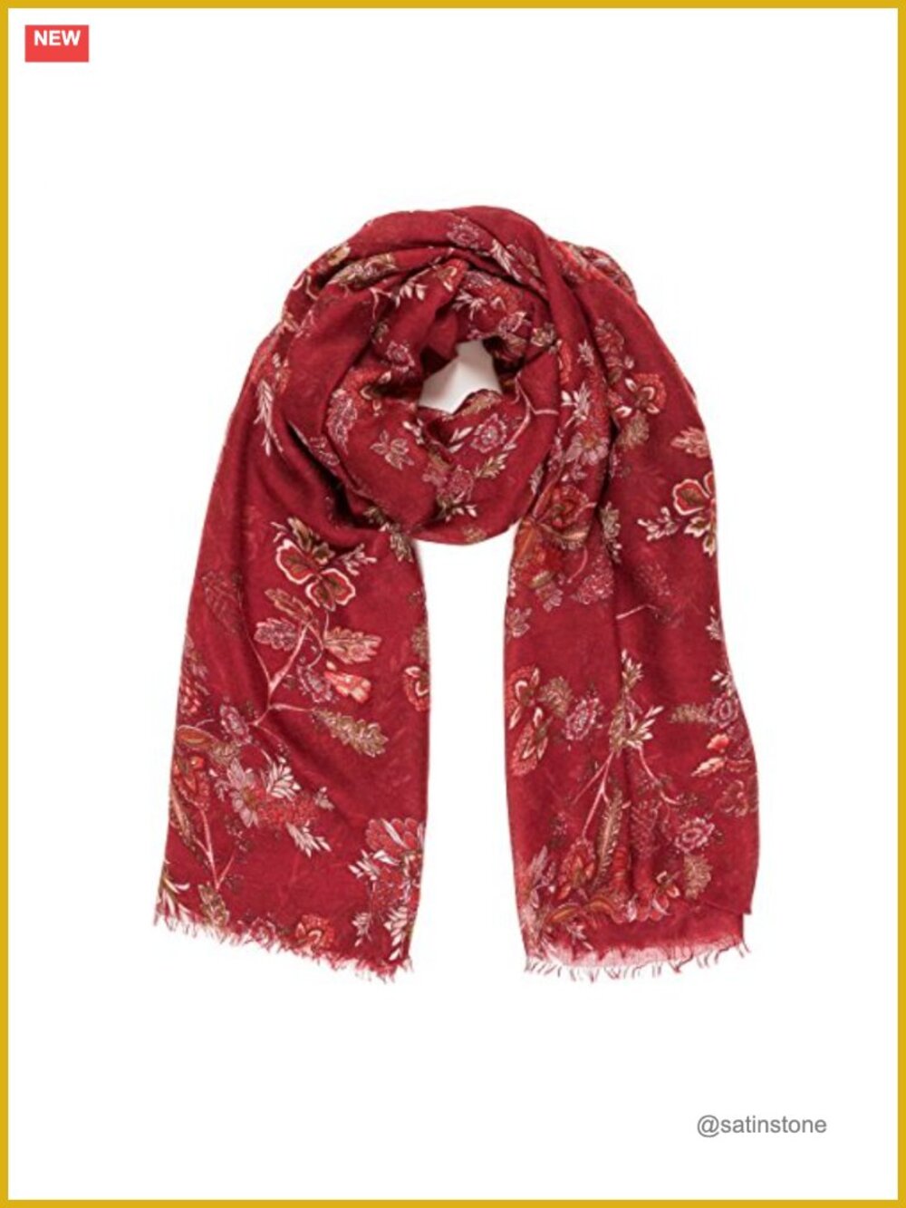 Lightweight Viscose Floral Scarf Wrap Shawl 71x35